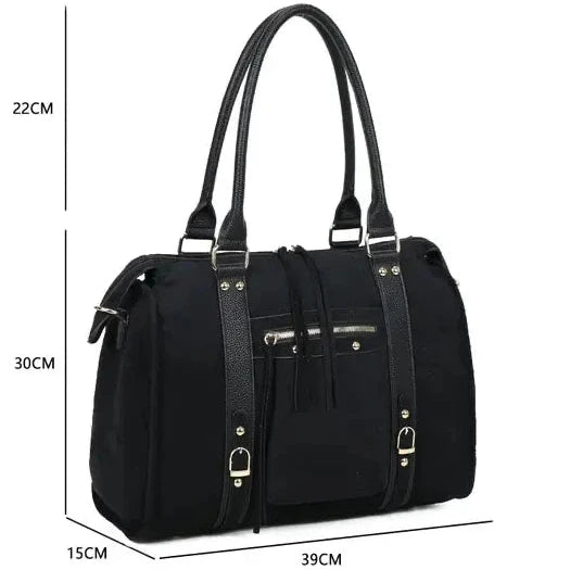 - Bags - Bibi Dames tas Zwart Suede XL -