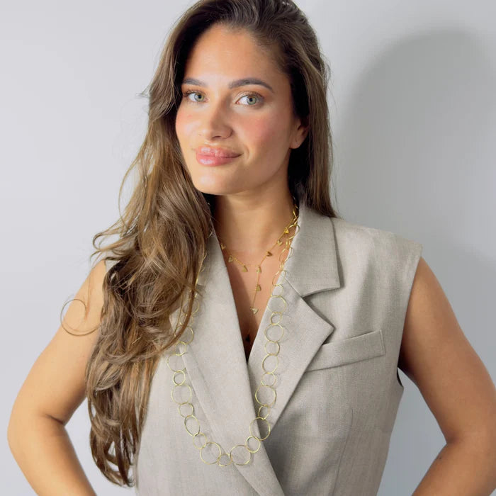 Ketting - lange circle Goud -