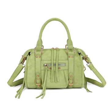 - Bags - Bibi Dames tas Licht Groen Suede M -