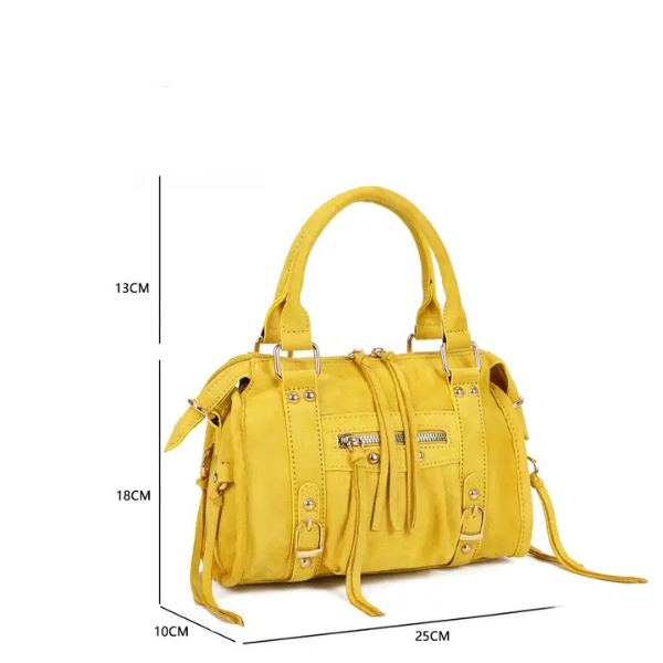 - Bags - Bibi Dames tas Geel Suede M -
