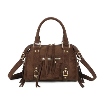 - Bags - Bibi Dames tas Coffee Suede M -