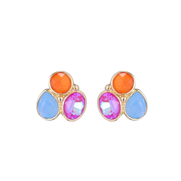 Oorbel - Glas kristal Multicolor -
