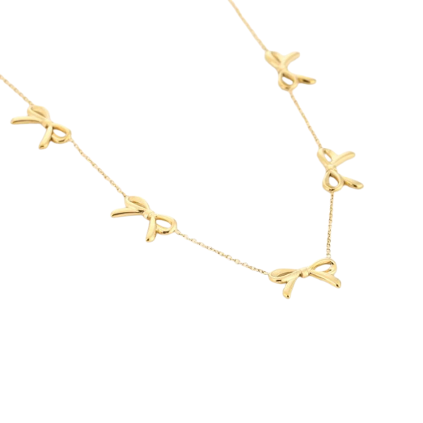 Ketting - Strikjes Goud -