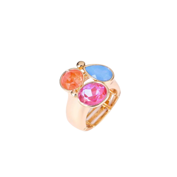 Ring - Glas kristal Multicolor -