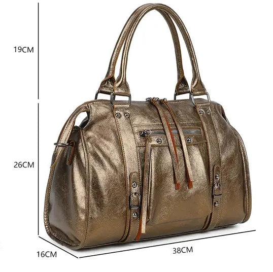- Bags - Bibi Dames tas Brons Metallic L -