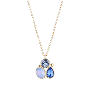 Ketting - Glas kristal Blauw -
