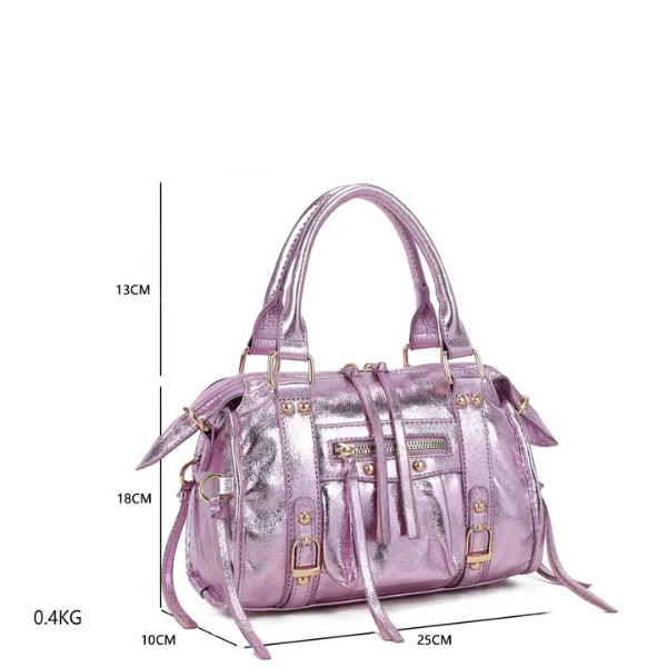 - Bags - Bibi Dames tas Licht Paars metallic M -