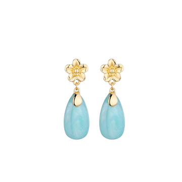 Oorbel - Drops Blauw -