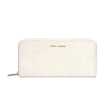 - Bags - David Jones portemonnee krokodillenleer Vanilla -