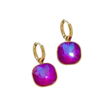 Oorbel - Spring Stone Paars -