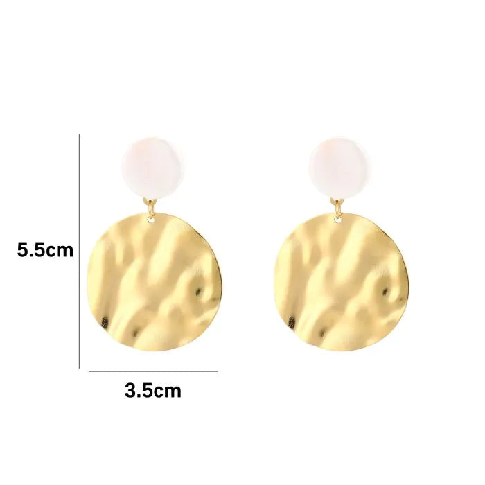 Oorbel - Parel Gold round -