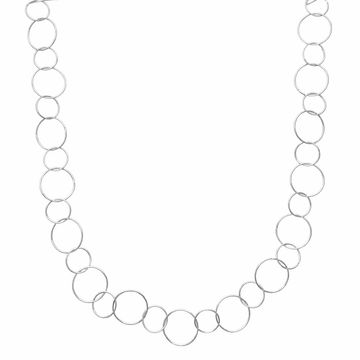 Ketting - lange circle Zilver -