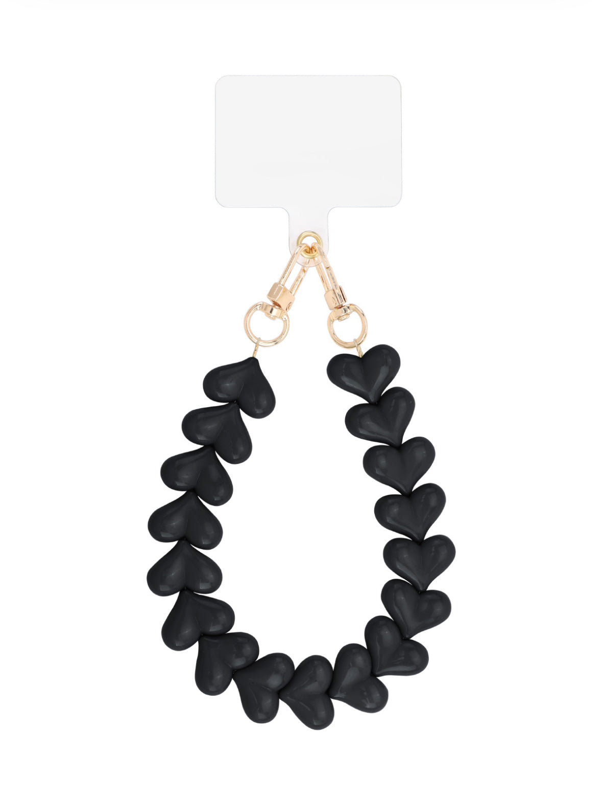 Telefoonkoorden kort - Heart zwart -