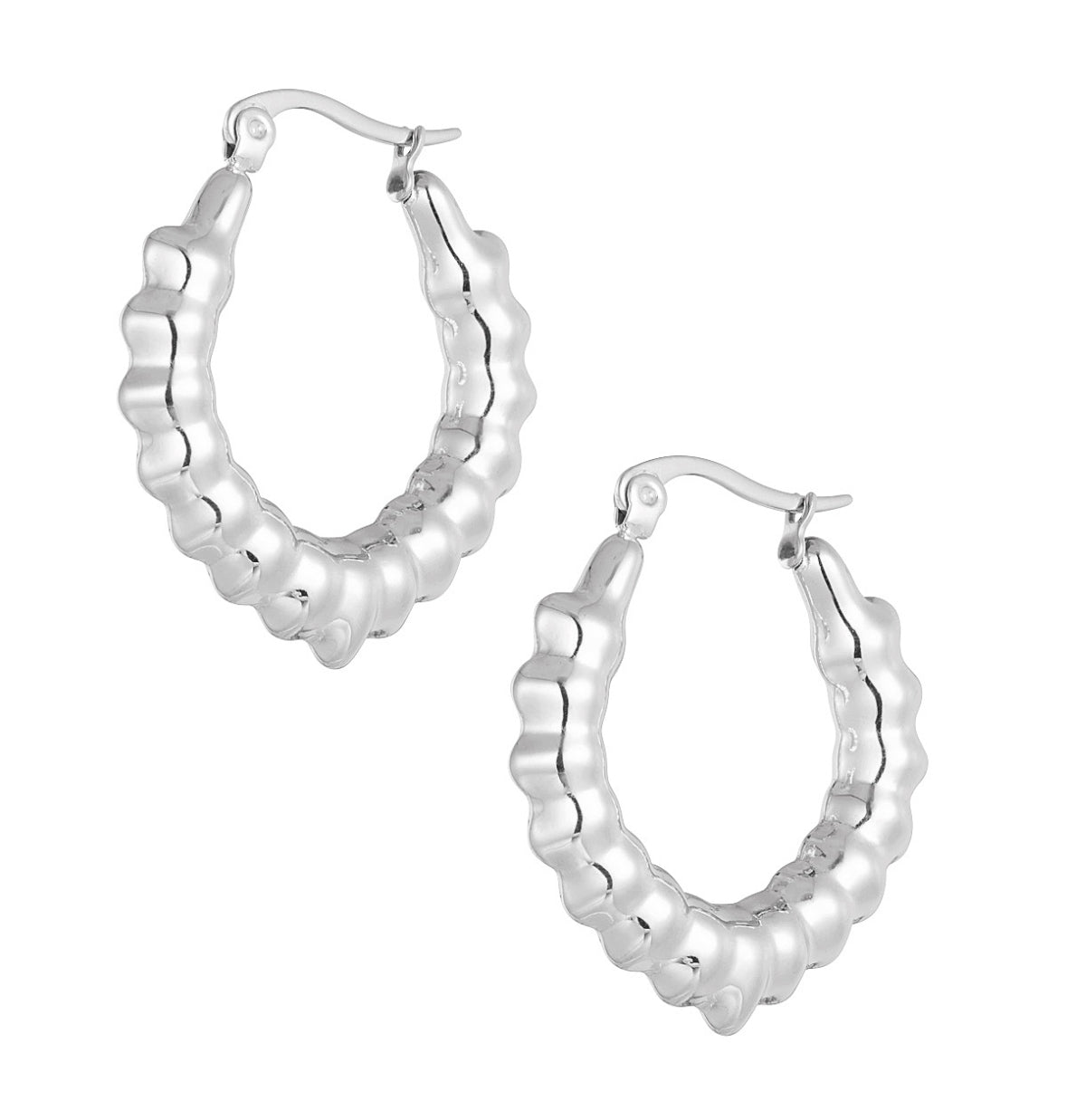 Oorbel - elongated bubble -