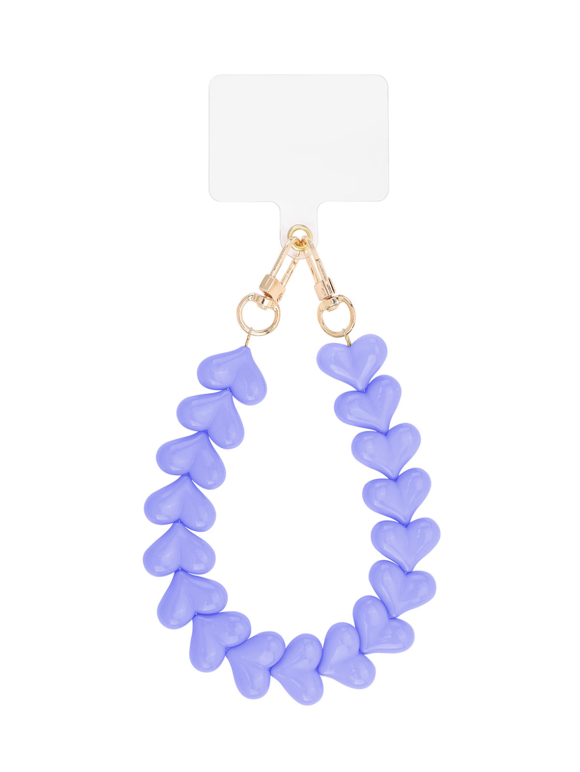 Telefoonkoorden kort - Heart paars -