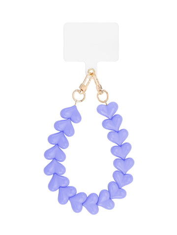 Telefoonkoorden kort - Heart paars -