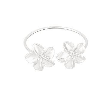 Armband  - Flower duo zilver -