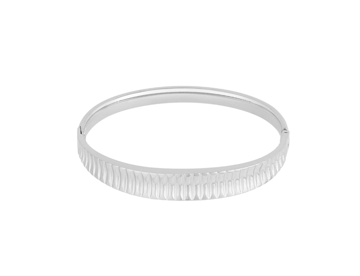 Armband  - structure zilver -