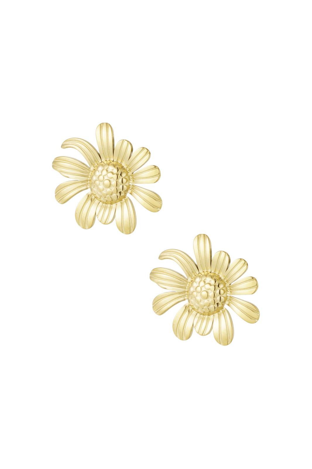 Oorbel - Happy daisy goud -