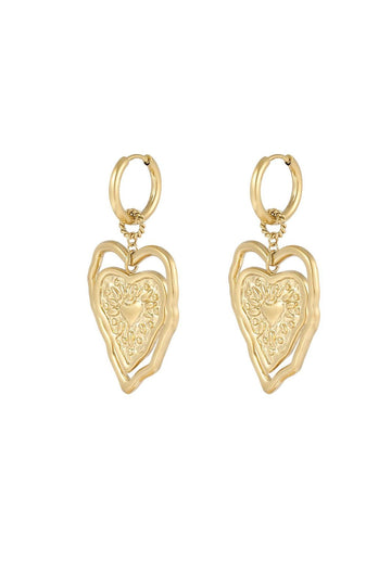 Oorbel - exceptioneel heart  -