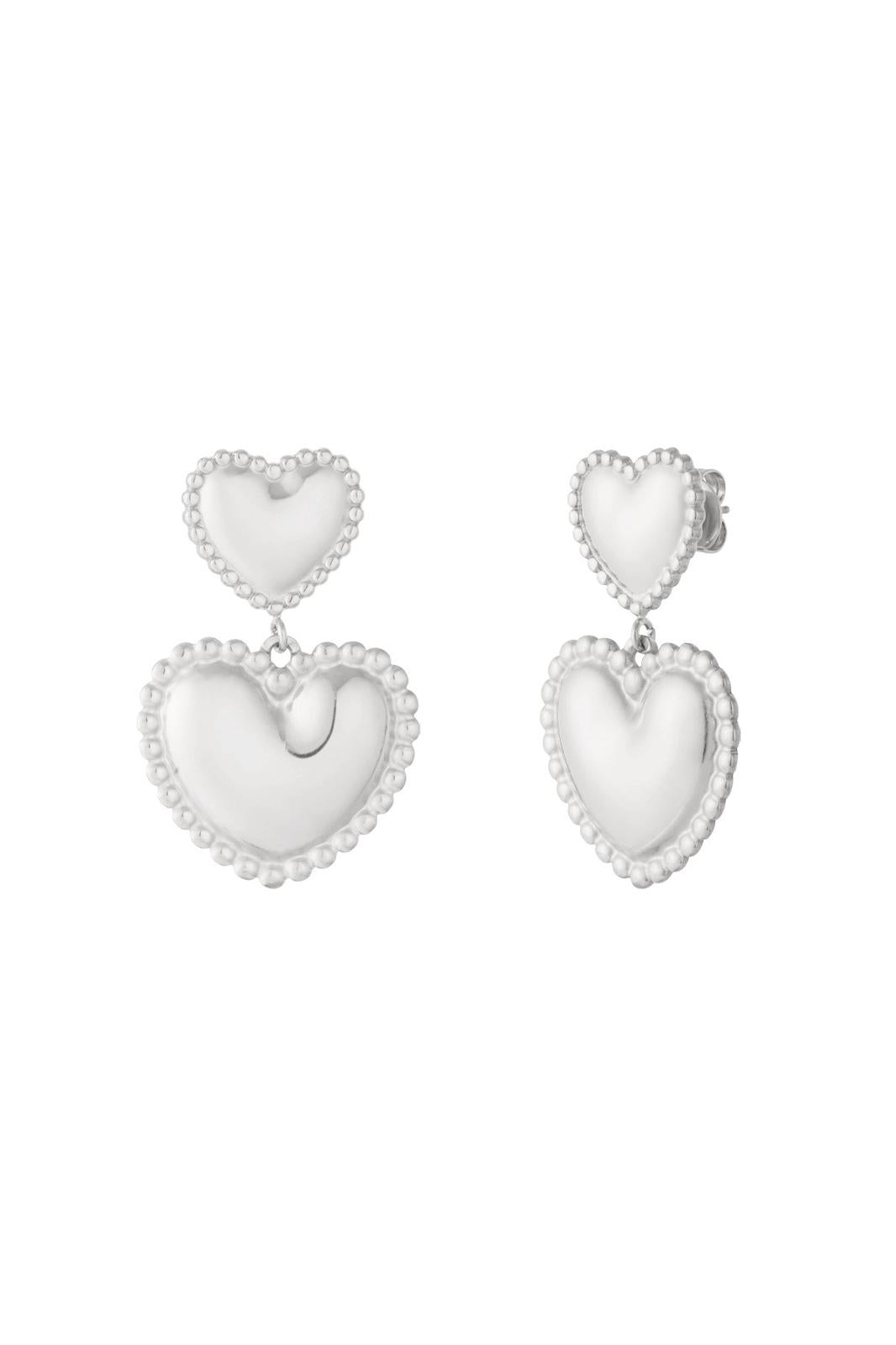 Oorbel - Druppel zilver -