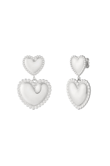 Oorbel - Druppel zilver -
