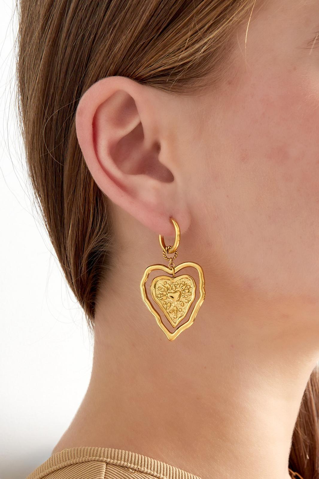 Oorbel - exceptioneel heart  -