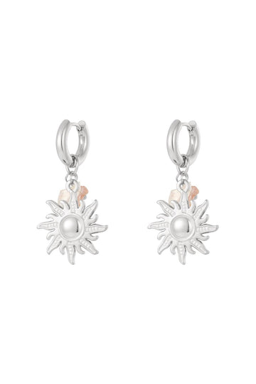 Oorbel - Zon zilver -