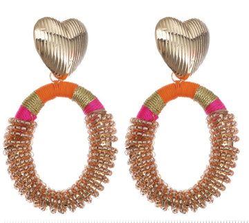 Oorbel - Round Color pink -