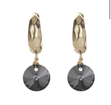 Oorbel - Grey diamonds -