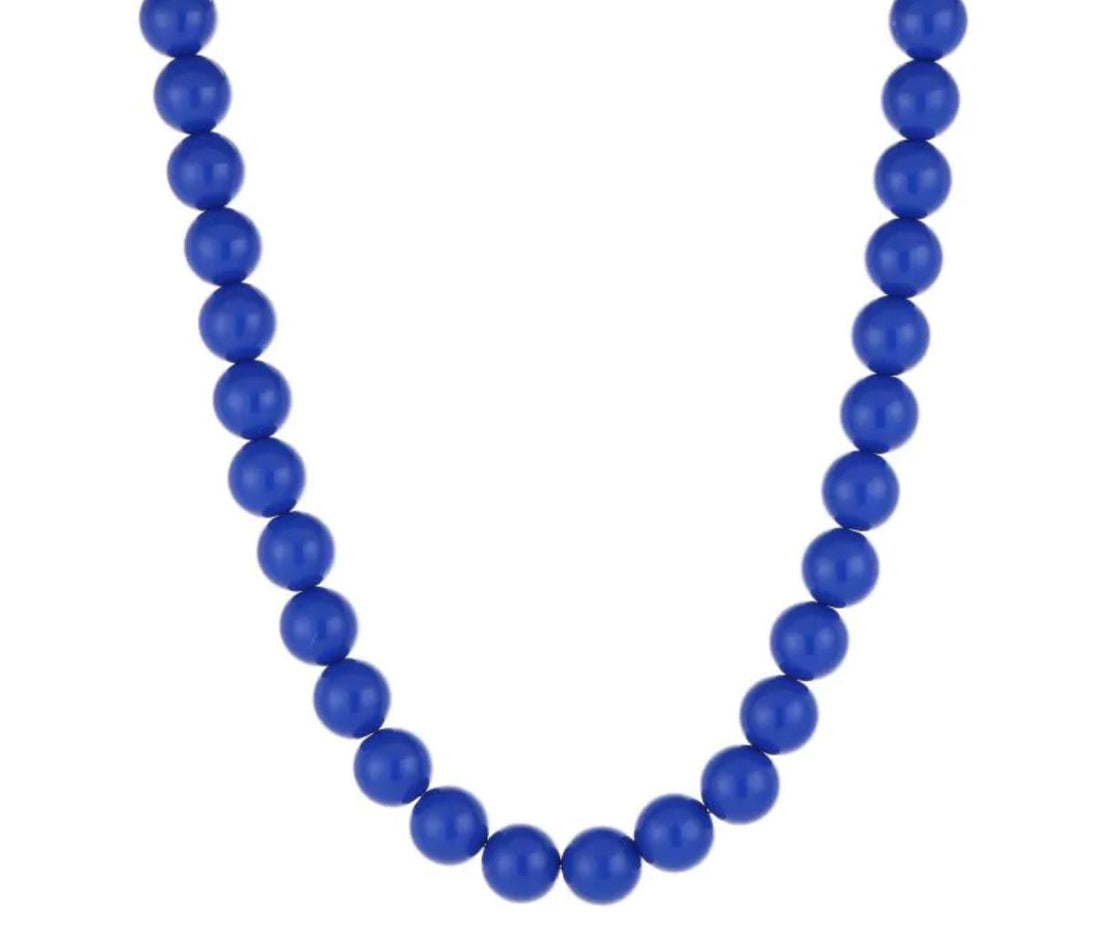 Ketting - Parel ketting blauw -