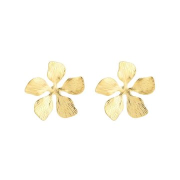 Oorbel - Flowers goud -