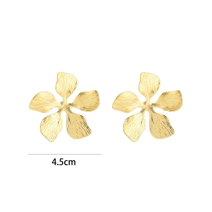 Oorbel - Flowers goud -