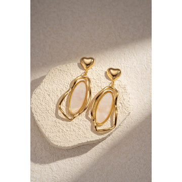 Oorbel - natural pearl -