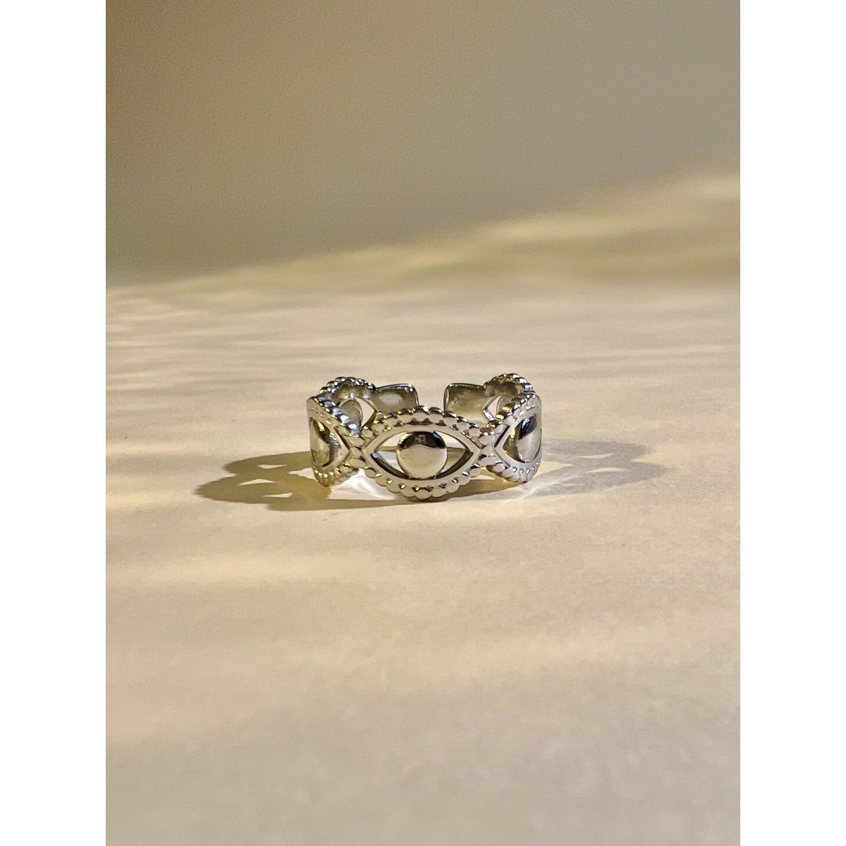 Ring - Eye pattern zilver -