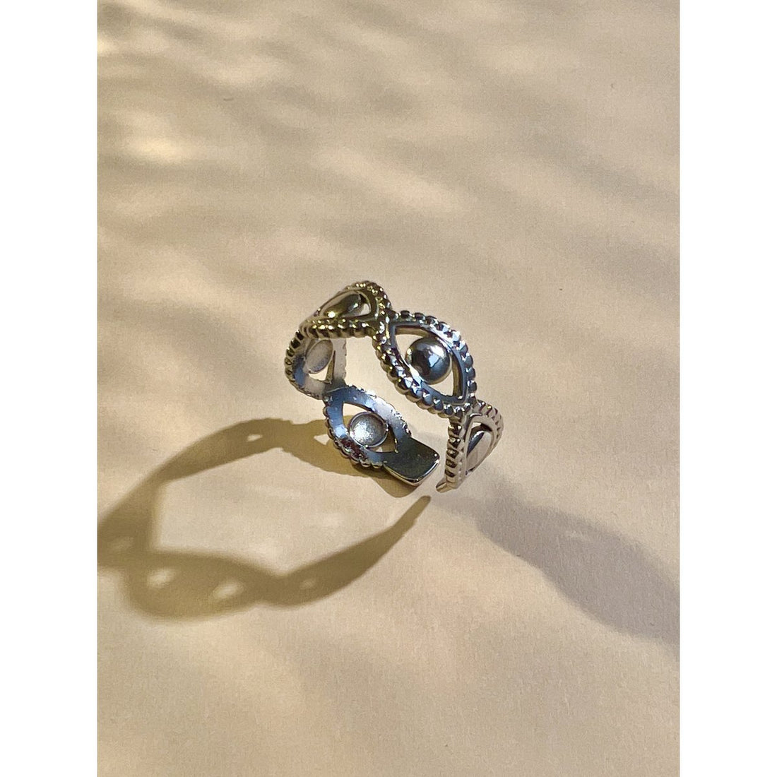 Ring - Eye pattern zilver -