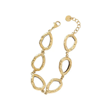 Armband  - Spikey Ovaal Goud -