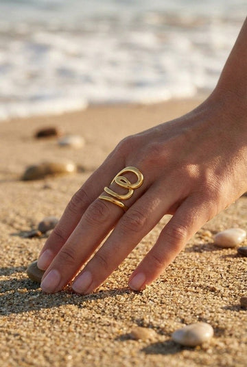 Ring - Swing hart Goud -