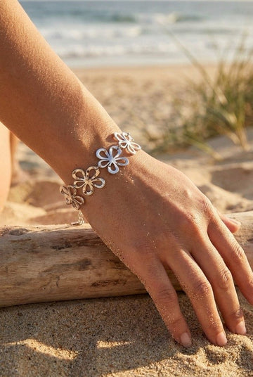 Armband  - Bloem armband Zilver -