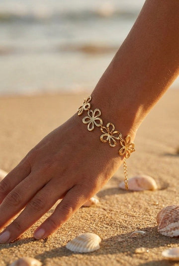 Armband  - Bloem armband Goud -