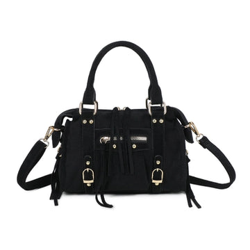 - Bags - Bibi Dames tas Zwart Suede M -