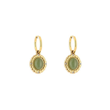Oorbel - Naturel Groen -