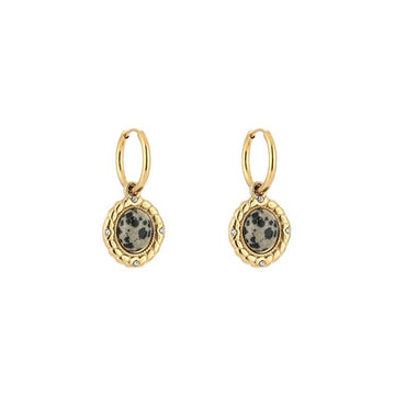 Oorbel - Naturel Leopard -