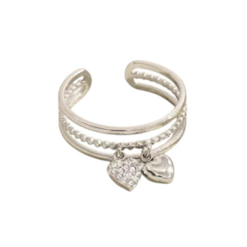 Ring - Love charm Zilver -