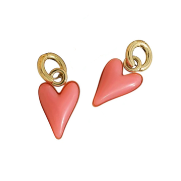 Oorbel - Glow hart donker Roze -