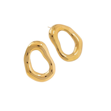 Oorbel - Open ovaal Goud -