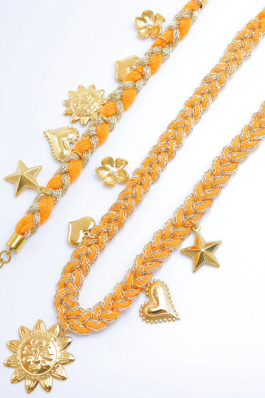 Ketting - Summer beads Oranje -