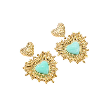 Oorbel - Spark lover Turquoise -