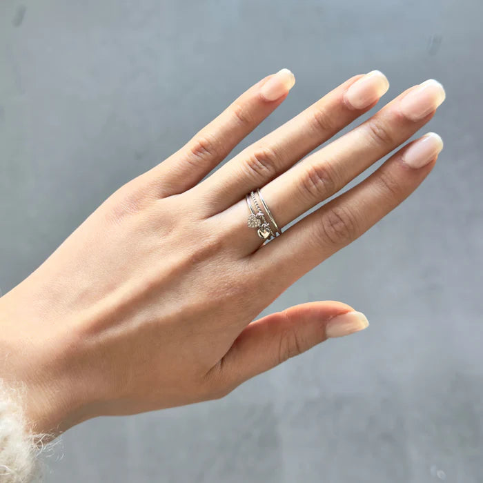 Ring - Love charm Zilver -